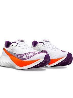 Saucony ENDORPHIN PRO4 Women's White Orange Purple Performance Running Shoes
